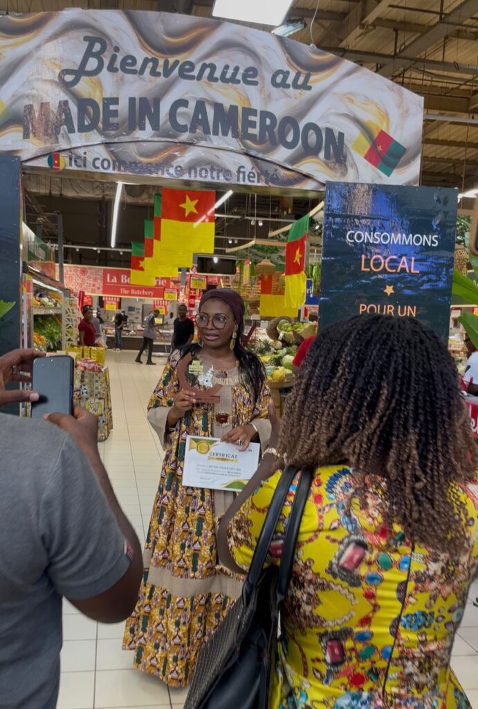 Riter Metiayim, la promotrice de l'huile de sesame MARAH, lauréate de cette édition dans la catégorie alimentaire