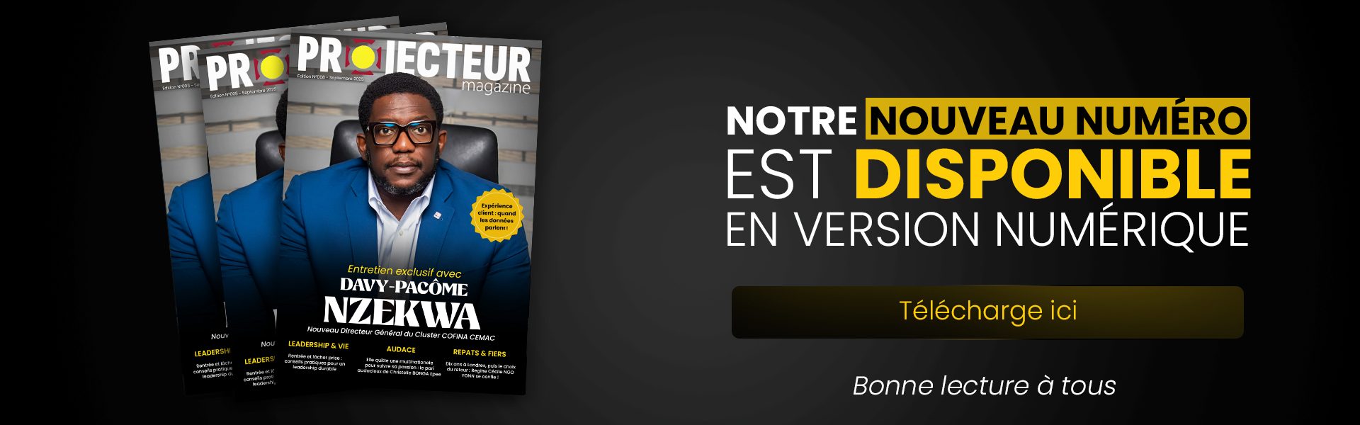 bannière Web Magazine Septembre 2025 Bannière principale du numéro du mois de Septembre 2025